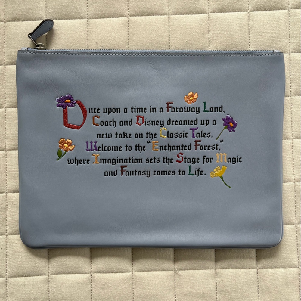 Coach x Disney - Gray/Blue Disney Themed Pouch/Tablet Case